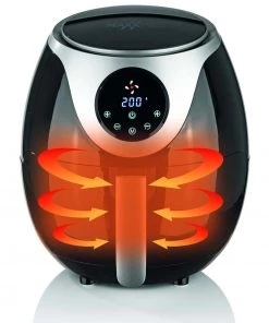 MAXXMEE Heissluft-Fritteuse Digital 3 L, Schwarz/Silber - Fritteuse -Küchenutensilien Verkaufsladen 1142242 3 3 scaled